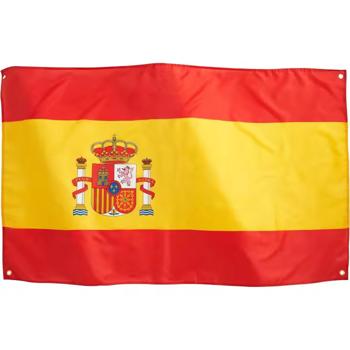 Bandera de España Premium 91x152 cm - Poliéster Duradero, 4 Ojales de Latón, Ideal para Eventos Deportivos y Decoración Exterior/Interior - 1