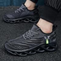 Zapatillas Deportivas YRZL Para Hombre Negras Transpirables Malla Antideslizantes Absorben Choques Casual Running Zapatos De Verano - details 11