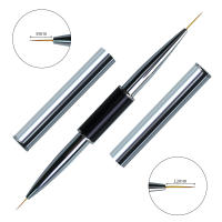 Doble Final De Arte De Uñas Línea De Liner DIY Pincel De Pintura Líquido Y Polvo Acrílico UV GEL Extensión Constructor De Francés Dibujo De Pluma - details 20