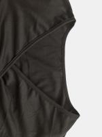 Vestido De Noche Para Mujer Largo Y Elegante Con Cuello En V Y Pliegues Lateral Con Abertura Larga Manga Regular Moda Otoño - details 2
