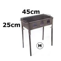 BARBACOA DE CARBON ARTESANAL HIERRO NEGRA ALTA RECTANGULAR 25X45CM,CM,fespu - details 1