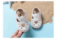 Sandalias De Verano Para Bebés Niñas Cuero Genuino Anticolisión Zapatos Infantiles Princesa Para Niños Playa Transpirables Talla True Fit Con Cierre De Correa - details 6