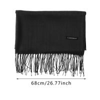 Bufanda De Moda Para Mujer En Color Sólido Invierno Hijab Trenzas Largas Chal De Mujer Pashmina De Lana Acrílico Envoltura Echarpe - details 0