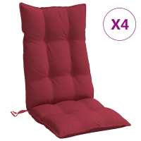 vidaXL Cojines para silla respaldo alto 4 uds tela Oxford cuadros Color Gris,  Beige,  Verde y mas Cojín Decorativo de Asiento Cojines de muebles de salon - details 7