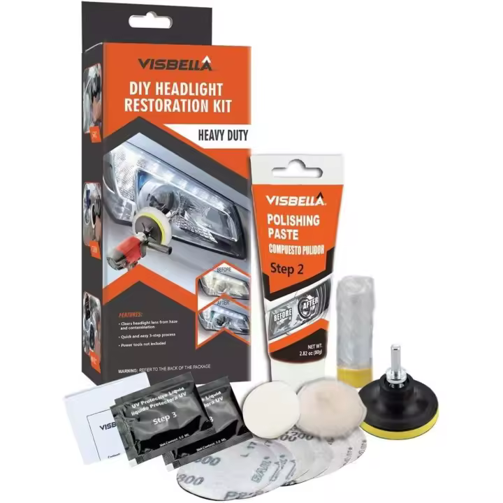 Kit de restauración de Faros de Automóviles pulir Faros Coche para Restaurar Faros turbios, Restaurador De Faros amarillentos o Desgastados - 1