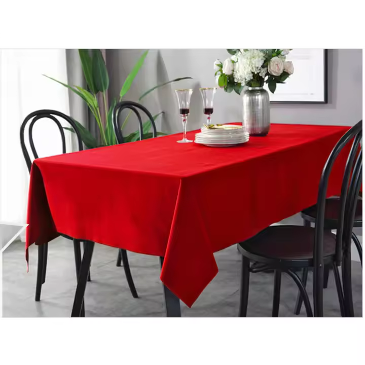 1 pieza de mantel elegante y de poliéster – Antimanchas, 100% Poliester impermeable Colores vivas, cubierta rectangular para mesa de comedor para decoración del hogar, pícnic, reuniones festivas y cocinas modernas, mantel para pícnic | Decoración de mesa - 1