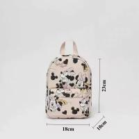 Mochila Disney Para Niños 2024 Moda Escolar Con Estampado De Minnie Y Mickey Mouse Rosa Adecuada Para Jardín De Infantes Y Escuela - details 0