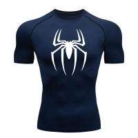Camiseta De Compresión Para Hombre Con Estampado De Araña Secado Rápido Camiseta Deportiva Transpirable Manga Corta Para Gimnasio Y Correr Primavera Verano Tallas M-3XL - details 8
