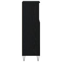 Armario de baño vidaXL Negro Roble 30x30x100 cm Madera elaborada - details 5