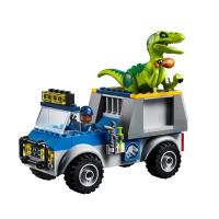 Conjunto De Bloques De Construcción Jurassic World Velociraptor Rescue Camión Regalo De Cumpleaños Para Niños Juguetes Educativos ABS Compatible Con Lego - details 3