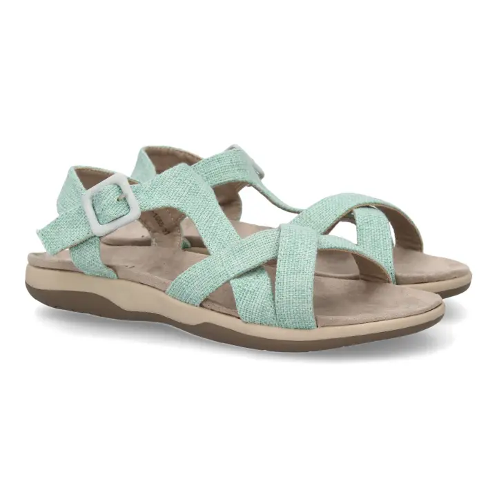 PuntoSalao Sandalias planas cómodas para mujer color azul VR5-1655 - 1