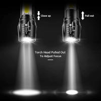 Linterna LED Recargable USB Mini Torcha Brillante Pequeña Lámpara Portátil Compacta Ajustable Impermeable Con Foco De Mano - details 0