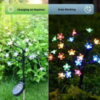 Luces De Jardín Solar Powered Con Flor De Cerezo Para Decoración De Año Nuevo Luz Decorativa Para Paisaje Exterior Y Courtyard - details 2