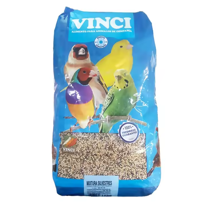 Comida para Pájaros Silvestres Vinci Especial 3kg  1ª Categoria  Combinación de las semillas más selectas, provenientes de las regiones de su origen. - 1