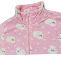 Bata de mujer - bata corta de coralina con cremallera y bolsillo， cintura elástica ajustable，cálido, suave y cómodo, ropa de hogar - Adecuado para otoño e invierno - 2861 - details 2