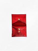 Monedero de Cuero Granulado ,Piel auténtico-Cartera Pequeña Brillante para Fiesta - Monedero BLING BLING Elegante  para Mujer, Hecho en Italia，,Ligera y Práctica,Varios Colores,regalo para mujer - details 3