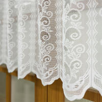 Cortinas Blancas De Encaje Transparentes Para Cocina Y Dormitorio Cortinas Voile Cortas De Café Media Para Decoración De Habitaciones Y Armarios - details 5