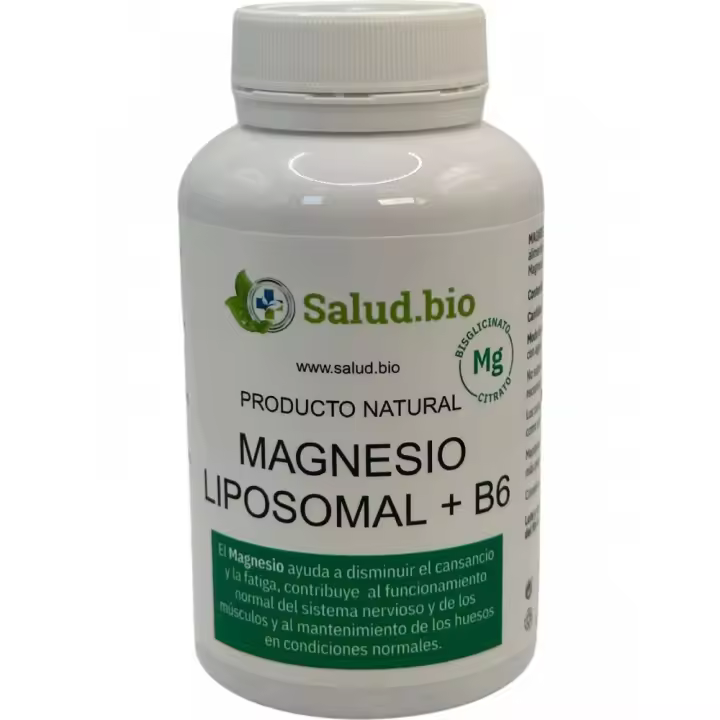 Magnesio Liposomal (Citrato y Bisglicinato) +B6 90 Cápsulas de Salud.bio - 1