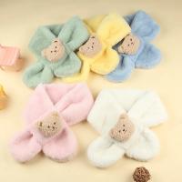 Bufanda De Peluche Oso Para Bebés Niños Y Niñas Niños Caliente Neckerchief Estilo Coreano Color Sólido Diversión De Invierno - details 0