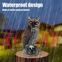 1/2Pcs Despavoridor De Pájaros Solares En Resina Con Ojos Parpadeantes Y Cabeza Giratoria Estatua De Buho Para Jardín Lawn Decoración De Exterior - details 12