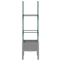 vidaXL Jardinera con enrejado PP gris claro 40x40x142,5 cm - details 3