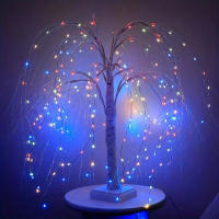 Lámpara De Ramas De Sauce 192LED Con Batería Y USB Dual Uso 8 Modos Luz De Árbol DIY Para Decoración De Hogar Navidad Cumpleaños Bodas Fiesta - details 7