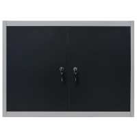 vidaXL Armario de herramientas de pared industrial metal gris y negro - details 2