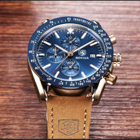 Reloj Deportivo Casual BENYAR Para Hombre Lujo Impermeable Cuarzo Cuero Militar Cronógrafo Reloj De Pulsera Top Marca - details 8
