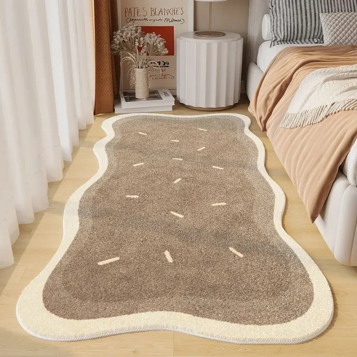 Carpetas De Imitación De Cashmere En Color Crema Para Sala De Estar Y Dormitorio Alfombras Suaves Antideslizantes Y Resistente a La Suciedad Para El Hogar - 1