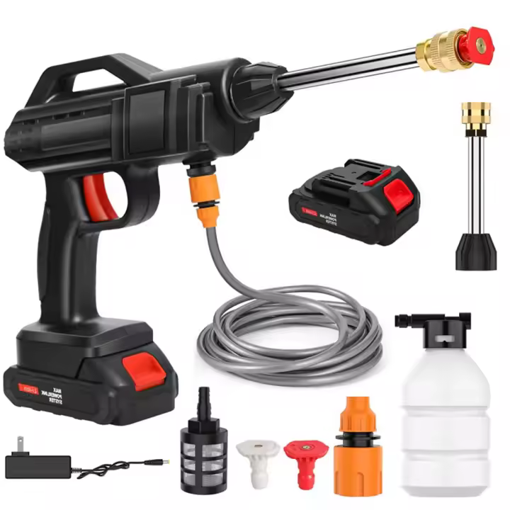 21V 600W inalámbrico lavadora de alta presión pulverizar pistola de agua lavadora de coches para la batería Makita - 1
