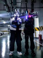 Máscara De Cosplay Cyberpunk Con LED Y Pelucas Dreads Espada Ninja Samurai Regalo De Navidad Y Cumpleaños Para Adultos Unisex - details 11