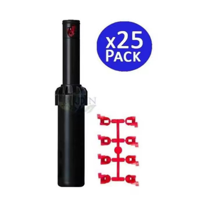 HUNTER Pack 25 Aspersor de riego Hunter PGJ-04 1/2'' | Alcance 4,3-11,6 m | Angulo ajustable | Aspersor turbina emergente para jardin - 1