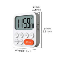 Nuevo Temporizador Digital LCD Para Cocina Y Estudio Con Formato De Tiempo 12/24H Mostrador Magnético Para Hornear Y Cocinar Temporizador De Cuenta Regresiva Para Dormir - details 10
