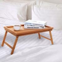 STARLEY-Mesa Plegable De Madera Bandeja Con Patas Plegables Para Desayuno En La Cama o Usar Como Mesa De Tv Bandeja De Ordenador Portátil Bandeja De Aperitivos Escritorio Bandeja De Comedor 50 x 30 x 22cm - details 4