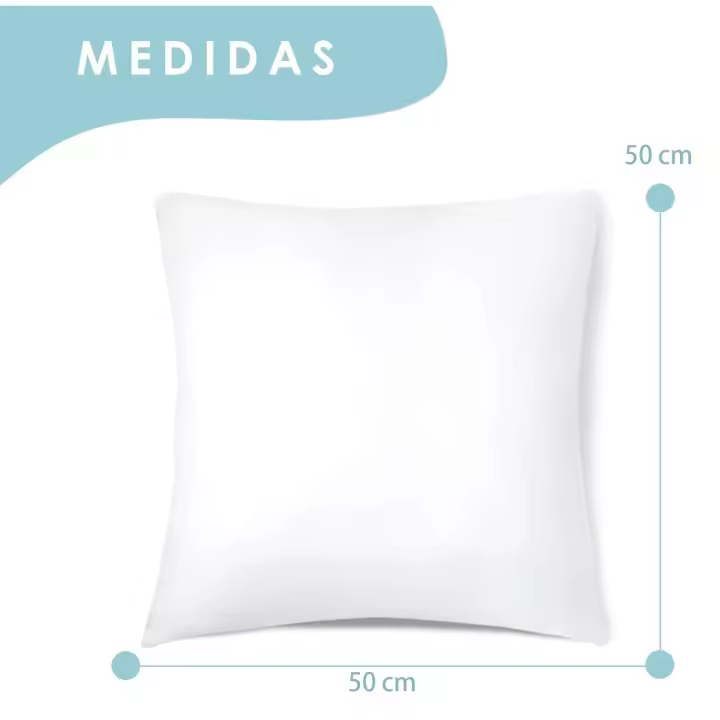 Relleno de Cojín Tela Suave 50x50 y 60x60 cm de Fibra Hueca Siliconada | Pack de 2/4/6 Unidades | Suave, Mullido, Antialérgico | Alta Recuperación | Para Sofá, Dormitorio, Salón o Coche - 1