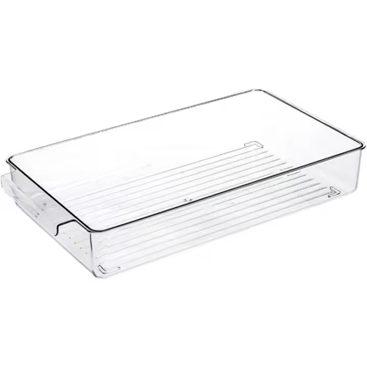 Caja de almacenamiento de nevera-Organizador de cajones de nevera, caja de almacenamiento para nevera, cocina, despensa, armarios y encimeras (claro) - 1