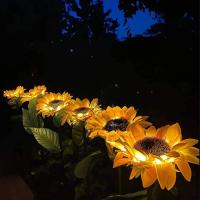 Lámpara Solar De Girasol Para Exterior Impermeable Luz Artificial De Flor LED Para Decoración De Jardín Paisaje Courtyard - details 5