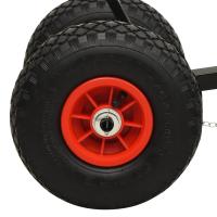 vidaXL Pala de nieve manual con ruedas - details 5