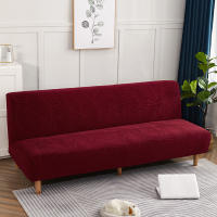 Cubierta De Sofá Cama Sin Brazos Con Patrón De Hojas Tejido En Jacaranda Efecto Impermeable Protege Textiles Del Gato - details 10
