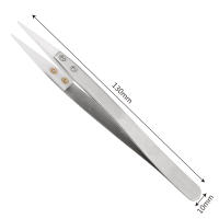 Pinzas De Precisión DIYWORK Resistentes a Altas Temperaturas Con Mango De Acero Inoxidable Y Puntas De Cerámica Antiestáticas Para Uso Industrial - details 1