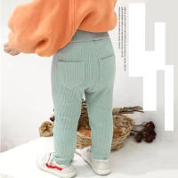 Pantalones De Algodón Para Niños Y Niñas Pantalones De Moda Para Primavera Y Otoño Pantalones Rectos Cintura Media Cierre Elástico - details 7