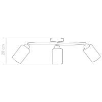 vidaXL Lámpara de techo pantallas cerámica cono blanco 3 bombillas E14 - details 6