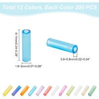 3600pcs De Cuentas De Buguey 12 Colores 6-7x2mm Cuentas De Tubo De Vidrio AB Transparentes Pequeñas Para Manualidades DIY - details 1