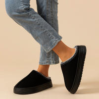 Chinelos De Invierno Para Hombres Transpirables Calientes Con Suela Suave Antideslizante Zapatos De Casa Para Mujeres Coupl Chinelos De Felpa Para El Interior Del Hogar - details 3