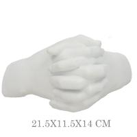 Gissed Escultura Decorativa de Manos entrelazadas en Resina con Acabado Blanco – Símbolo de Unión, Fuerza y Conexión Humana – Diseño Moderno y Sofisticado para Hogar, Oficinas y Espacios Contemporáneos – Ideal como Regalo Emotivo o Pieza de Colección – Me - details 1