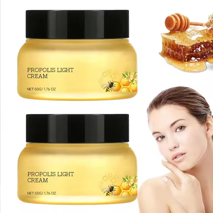 Crema facial con jalea real, crema facial antiedad de abejas, crema hidratante reafirmante de abejas, crema facial reafirmante con veneno de abejas, crema antiarrugas de miel para mujeres y hombres (2 unidades) - 1