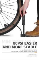 Pump De Bicicleta WEST BIKING MTB Manual 80 PSI Inflador De Neumáticos Para Bicicleta Con Válvula Schrader Accesorios De Ciclismo - details 5