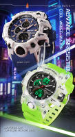 Reloj Militar Para Hombre SANDA Resistente Al Agua 50m Con Pantalla LED Y Cuarzo Deportivo Reloj De Pulsera Grande Con Luz Nocturna Y Alarmas - details 0