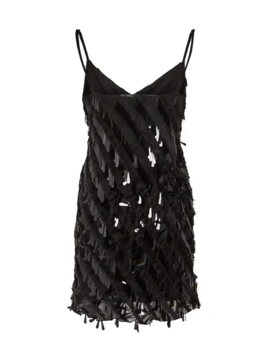 Vestido Vila Marry lentejuelas negro de mujer - 1