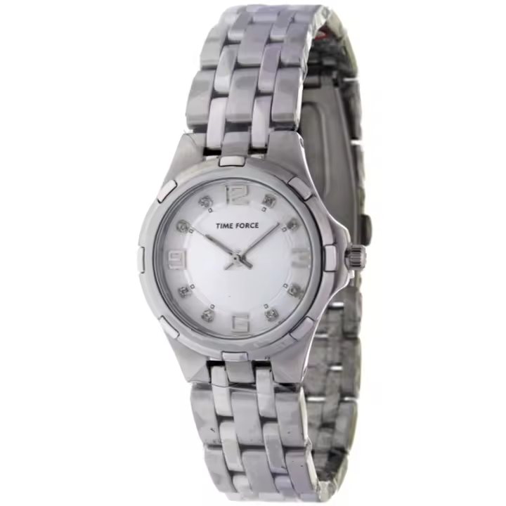 Time Force Tf4018l02m     Reloj Para Para Mujer Color Plateado - 1